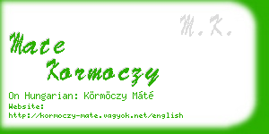 mate kormoczy business card
